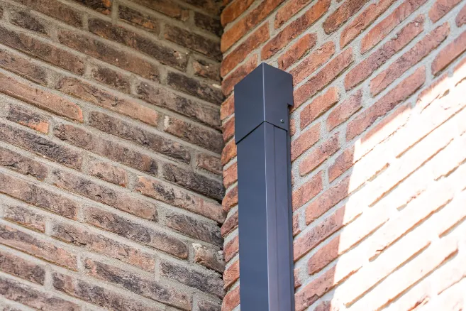 luxe leidinggoot voor airco voorbeeld aan de gevel