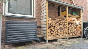 Woning in Culemborg met een design airco omkasting aan de gevel